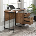 Sauder 47"W Station House Desk - Etched Oak-  Open shelf for additional storage of your planner, books, and more