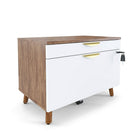 MidMod by Union & Scale 29" 2-Drawer Lateral File Cabinet - Letter/Legal - White/Espresso-Lateral file cabinet with one box drawer and one file drawer for letter and legal-size files