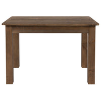 Flash Furniture 46" x 30" Rectangular Antique Rustic Solid Pine Farm Dining Table-Rustic Style