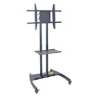 Luxor Adjustable Flat Panel Cart with Swivel Mount, Black, (FP3500)-The FP3500 Model Adjustable height rotating LCD/LED mount rotates 90 degrees. Display locks to mount.