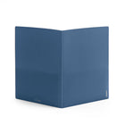 Poppin 2-Pocket Poly Folder - Slate Blue/Light Gray-4.5" high pockets in coordinating color