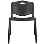Flash Furniture HERCULES Series 880 lb. Capacity Black Plastic Stack Chair-Multipurpose Stack Chair