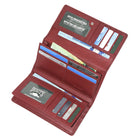 Roots Ladies Large Clutch Wallet with Removable Checkbook - Red-8