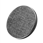 Gry Mattr Qi Fast Wireless Charging Pad 10W/7.5W Metallic & Fabric, Cool Grey-Compact Slim Design