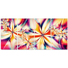 Designart Crystalize Pink 4-Panel Abstract Canvas Art Print, (PT3013-271)-Print