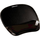 Fellowes Crystal Gel  Mouse Pad/Wrist Rest, Black-Stylish, transparent gel adds color to your workspace