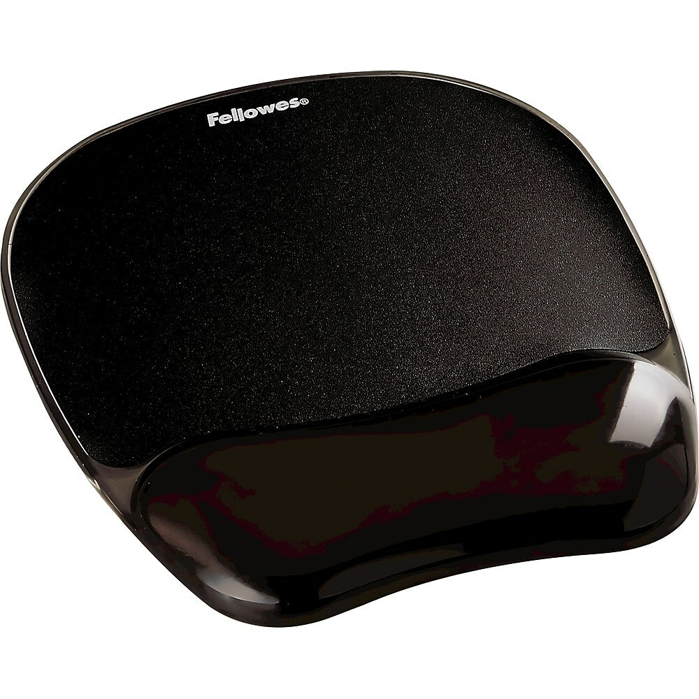 Fellowes Crystal Gel Mouse Pad/Wrist Rest, Black staples.ca