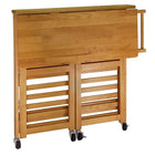 Winsome Foldable Wood Kitchen Cart, Light Oak (34137)-Comes with two locking Wheels and Paper towel holder