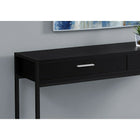 Monarch Specialties 3512 Accent Table - 48"L/Black/Black Metal Hall Console-Multi-functional console table ideal even for small spaces
