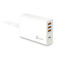 J5Create JUP4263 63W Power Delivery USB 4-Port Super Charger - White-45W