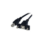 StarTech USBPNLBFBM1 1' USB B/B Female to Mail Cable-Up to 482 Mbps transfer speeds with Hi-Speed USB 2.0 interface