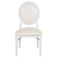 Flash Furniture HERCULES Series King Louis Chair - White-Classic Style