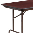 Flash Furniture 30" x 72" Rectangular Mahogany Melamine Laminate Folding Banquet Table-Seats up to 8 Adults
