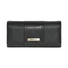 Roots Ladies Pocket Clutch Wallet - Black-Expandable Snap Closure