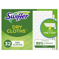 Swiffer Sweeper Dry Sweeping Pad - Unscented - 32 Pack-Deep textured ridges TRAP + LOCK dirt, dust, hair & allergens
