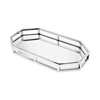Elegance Mirror Octagonal Stainless Steel Tray-Mirror effects for great food presentation
