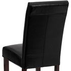 Flash Furniture Black LeatherSoft Parsons Chairs-Black LeatherSoft Upholstery