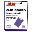 JAM Paper Plastic Clipboards, 9" x 13", Purple, 2 Pack (340926881g)-Made from plastic