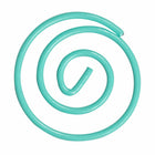 JAM Paper Colored Circular Paper Clips - Teal - 2 Packs of 50-Premium paper clips made from high quality vinyl coated steel wire
