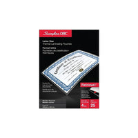 Swingline GBC RetrieveIt Thermal Laminating Pouch, 9" x 11-1/2", 4 mil, Letter Size, Ultra Clear, 25 Pack-Letter size