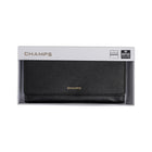 Champs Gala Collection Leather Flap Clutch Wallet - Black-10 credit card slots