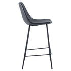 My Home My Living Vintage Faux Leather Counter Stool - Black - 2 Pack-Weight Capacity: 250 lb