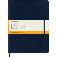 Moleskine Classic Notebook - Extra Large - Ruled - Soft Cover - 7.5" x 10" - Sapphire Blue-Extra large size