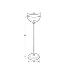 Azar Displays 12" Single Bowl Floor Stand (700951)-Overall height: 39"