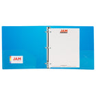 JAM Paper Heavy Duty 2" 3-Ring Flexible Poly Binder - Blue Glass Twill -Quantity: Sold Individually, Made to be long lasting and resist tearing or bending, easy to clean