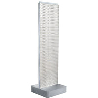 Azar Displays 4-Sided Pegboard Floor Display, Studio Base, White (700770-WHT)-Pegboard display fixture