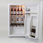 Miller Lite Compact Fridge w/ Bottle Opener - 3.2 cu ft (90 L) - White-Dispense-A-Can beverage storage compartment in door
