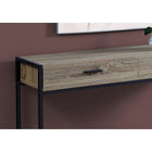 Monarch Specialties 3511 Accent Table - 48"L/Dark Taupe/Black Hall Console-Multi-functional console table ideal even for small spaces