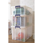 Bankers Box Plastic Storage Box Bonus Pack (2 x 10L + 1 x 18.5L)-Internal dimensions: (W x H x D) : 12.6” x 11” x 7.9”(18.5L) / 13.4” x 5.5” x 8.5” (10L)
