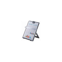 Fellowes Desktop Copyholder - Letter - Black-Allows user to move line guide and paper holder along top or side