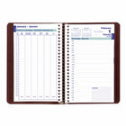 Blueline 2023 Daily Planner - Burgundy - 8"H x 5"W - Bilingual-50% post-consumer recycled paper