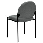 Flash Furniture Comfort Stackable Steel Side Reception Chair - Grey Fabric-Grey Fabric Upholstery
