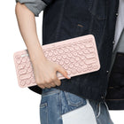Logitech K380 Multi-Device Bluetooth Wireless Keyboard - Rose-Two years, two AAA alkaline batteries-pre-installed. With smart auto power-saving technology and on/off button. Durable and resistant frame with QWERTY Layout
