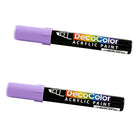 Marvy Uchida Chisel-Tip Acrylic Paint Marker - Wisteria Purple - 2 Pack-Colour: Wisteria Purple