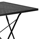 Flash Furniture 28" Square Black Indoor-Outdoor Steel Folding Patio Table-Top Size: 28" Square