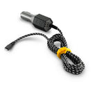 Cat 4.8amp Car Charger with Dual USB Port and 6ft Braided Nylon Apple Certified Lightning Cord-Dual-ended advanced strain relief