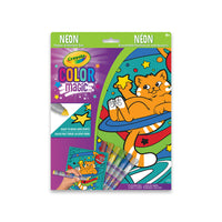 Crayola Color Magic Cosmic Cats-Includes 12 Color Magic colouring pages and 6 broad line Color Magic markers