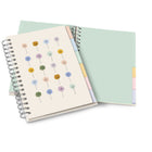 Studio Oh! Dotted Palms Edith Notebook - 9.30" x 6.80" - Assorted Colours-Tabbed dividers