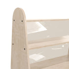 Flash Furniture Bright Beginnings Commercial Grade 3 Shelf Double Sided Wooden Classroom Storage Unit - Natural-Transparent Plexiglass Divider