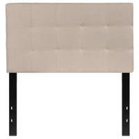 Flash Furniture Bedford Tufted Upholstered Twin Size Headboard - Beige Fabric-Contemporary Style