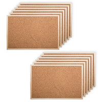 CTG Brands Small Cork Board, 11.5 x 17.5", Beige, 12 Pack-Set: comes with two round metal hangers for easy horizontal and vertical wall display