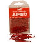 JAM Paper Office Desk Supplies Bundle, Jumbo Paper Clips & Medium Binder Clips, Red (4218339re)-Red