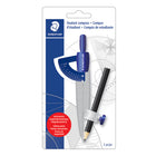 Staedtler Student Compass & Pencil - Silver/Blue-Compatible with most graphite pencils, mechanical pencils and pens