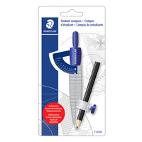 Staedtler Student Compass & Pencil - Silver/Blue-Compatible with most graphite pencils, mechanical pencils and pens