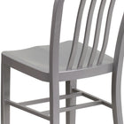 Flash Furniture Silver Metal Indoor-Outdoor Chair-Galvanized Steel Construction