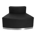 Flash Furniture HERCULES Alon Series LeatherSoft Reception Configuration, 9 Pieces,  Black-Black LeatherSoft Upholstery